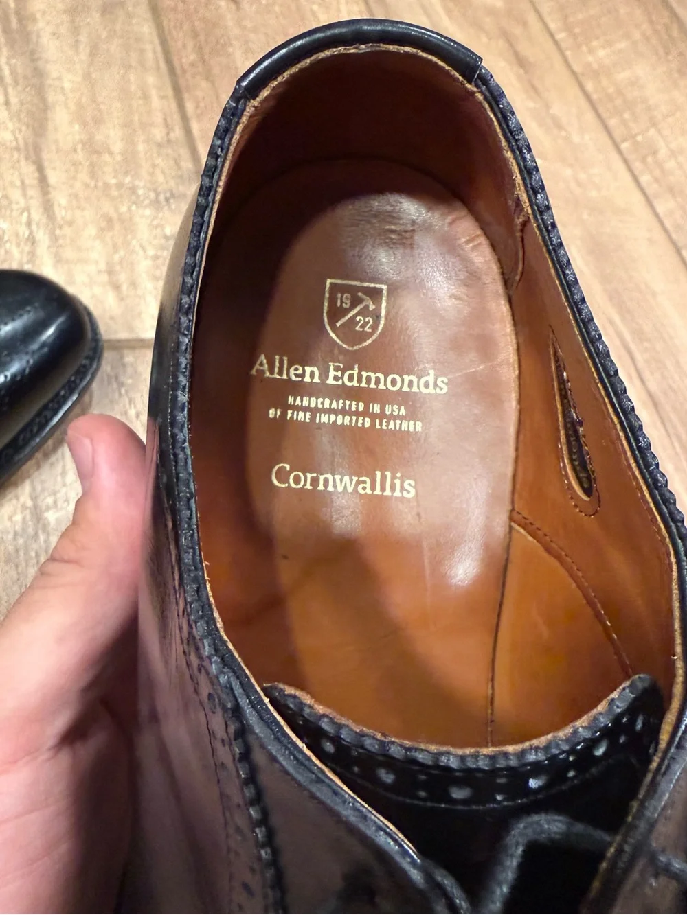 Allen Edmonds Cornwallis Black Leather Dress Shoes Mens Size 9 D 1052 Oxford